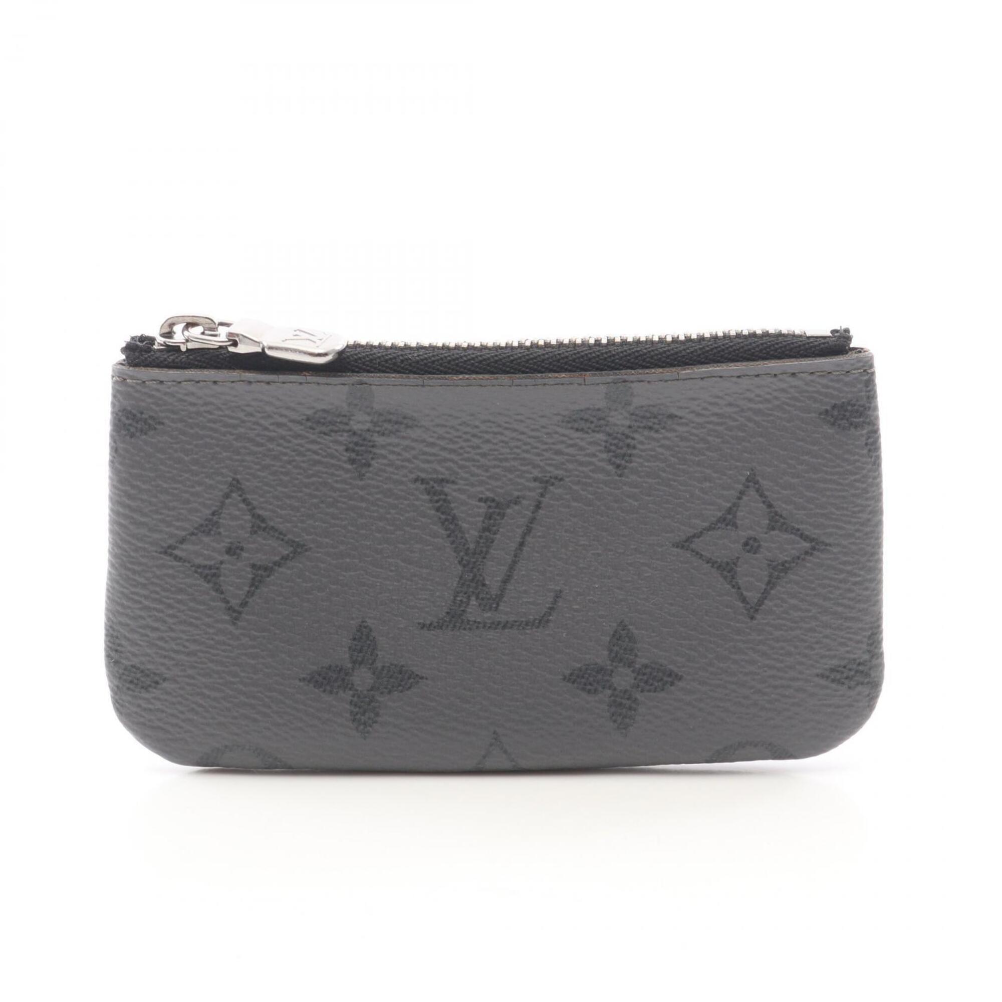 Louis Vuitton Pochette Cl Monogram Eclipse Reverse Wallet With Keyring, Coin...